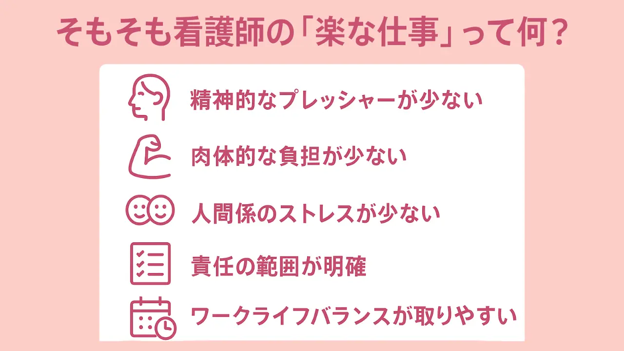 看護師　楽な仕事